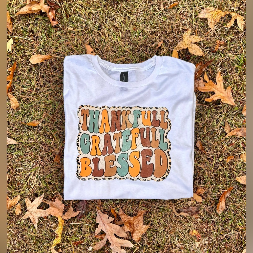 NWT Sage and Serenity Vinyl Thanksgiving Tee